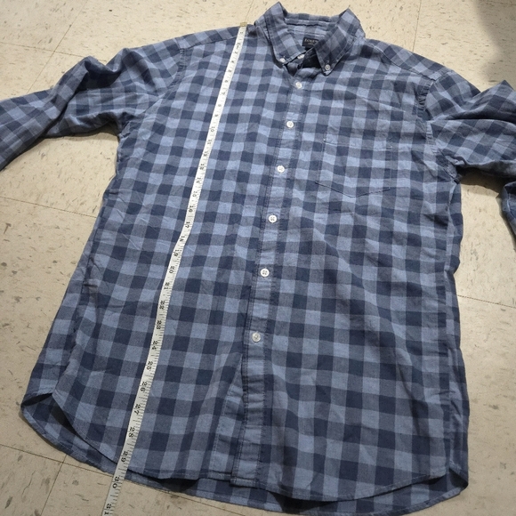 J. Crew Blue Plaid Casual Button Down Shirt - Picture 8 of 9